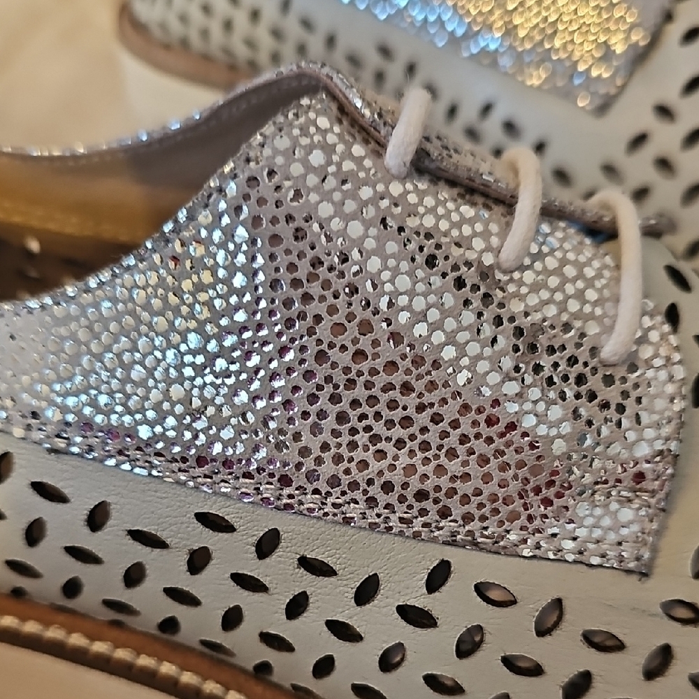 Medicus Silver and Black Women's Loafers - Picture 5 of 9
